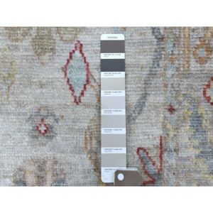2'8"x16'1" Gray Angora Oushak With Soft Colors Pure Wool Hand Knotted Oriental XL Runner Rug FWR338862