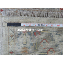 Load image into Gallery viewer, 2&#39;8&quot;x16&#39;1&quot; Gray Angora Oushak With Soft Colors Pure Wool Hand Knotted Oriental XL Runner Rug FWR338862