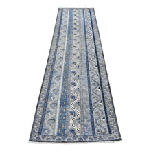 Load image into Gallery viewer, 2&#39;6&quot;x9&#39;7&quot; Hand Knotted Gray Super Kazak With Shawl Design Organic Wool Runner Rug FWR339102