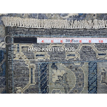 Load image into Gallery viewer, 2&#39;6&quot;x9&#39;7&quot; Hand Knotted Gray Super Kazak With Shawl Design Organic Wool Runner Rug FWR339102