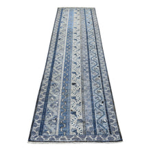 Load image into Gallery viewer, 2&#39;7&quot;x9&#39;8&quot; Gray Super Kazak With Shawl Design Organic Wool Hand Knotted Runner Rug FWR339120
