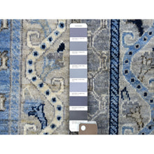 Load image into Gallery viewer, 2&#39;7&quot;x9&#39;8&quot; Gray Super Kazak With Shawl Design Organic Wool Hand Knotted Runner Rug FWR339120
