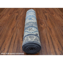 Load image into Gallery viewer, 2&#39;7&quot;x9&#39;8&quot; Gray Super Kazak With Shawl Design Organic Wool Hand Knotted Runner Rug FWR339120