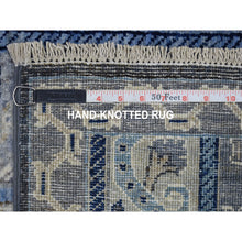 Load image into Gallery viewer, 2&#39;7&quot;x9&#39;8&quot; Gray Super Kazak With Shawl Design Organic Wool Hand Knotted Runner Rug FWR339120