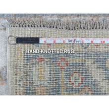 Load image into Gallery viewer, 2&#39;8&quot;x14&#39;1&quot; Gray Angora Oushak, Soft To The Touch Wool Pile Hand Knotted Oriental XL Runner Rug FWR339396