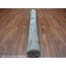 Load image into Gallery viewer, 5&#39;8&quot;x7&#39;10&quot; Gray Kashkuli Gabbeh Nomadic Design Pure Wool Hand-Knotted Oriental Rug FWR339702