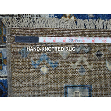 Load image into Gallery viewer, 5&#39;8&quot;x7&#39;10&quot; Gray Kashkuli Gabbeh Nomadic Design Pure Wool Hand-Knotted Oriental Rug FWR339702