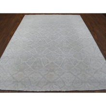 Load image into Gallery viewer, 8&#39;x9&#39;9&quot; Ivory White Wash Peshawar Natural Wool Hand Knotted Oriental Rug FWR340392