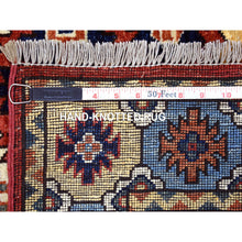 Load image into Gallery viewer, 4&#39;x6&#39; Red Afghan Ersari Repetitive Design Pure Wool Hand Knotted Oriental Rug FWR341700