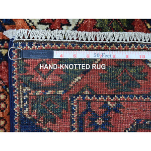 2'x3' Rust Red Afghan Turkoman Ersari Elephant Feet Design Organic Wool Hand Knotted Oriental Rug FWR341766