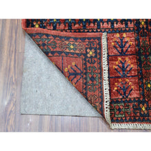 Load image into Gallery viewer, 2&#39;x2&#39;10&quot; Red Pure Wool Afghan Ersari With Tribal Design Hand Knotted Oriental Rug FWR341910