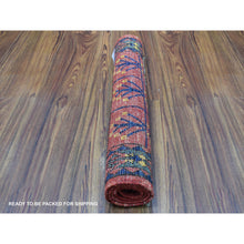 Load image into Gallery viewer, 2&#39;x2&#39;10&quot; Red Pure Wool Afghan Ersari With Tribal Design Hand Knotted Oriental Rug FWR341910