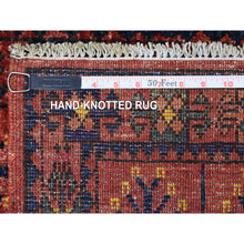 Load image into Gallery viewer, 2&#39;x2&#39;10&quot; Red Pure Wool Afghan Ersari With Tribal Design Hand Knotted Oriental Rug FWR341910