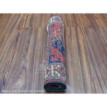 Load image into Gallery viewer, 2&#39;x2&#39;9&quot; Red Afghan Ersari With Elephant Feet Design Hand Knotted Organic Wool Oriental Rug FWR341916