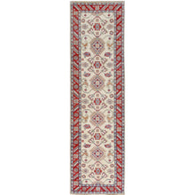 Load image into Gallery viewer, 2&#39;9&quot;x9&#39;3&quot; Ivory Special Kazak Geometric Design Pure Wool Hand Knotted Runner Oriental Rug FWR342528