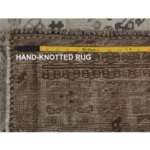5'8"x8'6" Washed Out Vintage And Worn Down Persian Qashqai Pure Wool Distressed Hand Knotted Oriental Rug FWR343386