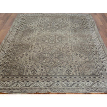 Load image into Gallery viewer, 5&#39;8&quot;x8&#39; Natural Colors Old and Worn Down Persian Shiraz Distressed Hand Knotted Oriental Rug FWR343452