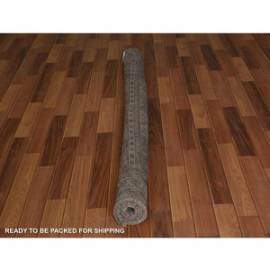 5'8"x8' Natural Colors Old and Worn Down Persian Shiraz Distressed Hand Knotted Oriental Rug FWR343452