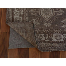 Load image into Gallery viewer, 5&#39;4&quot;x8&#39;1&quot; Beige Worn Down And Old Persian Qashqai Pure Wool Distressed Hand Knotted Oriental Rug FWR343686