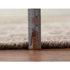 5'4"x8'1" Beige Worn Down And Old Persian Qashqai Pure Wool Distressed Hand Knotted Oriental Rug FWR343686
