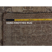 Load image into Gallery viewer, 5&#39;4&quot;x8&#39;1&quot; Beige Worn Down And Old Persian Qashqai Pure Wool Distressed Hand Knotted Oriental Rug FWR343686