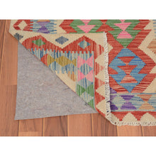 Load image into Gallery viewer, 2&#39;9&quot;x3&#39;8&quot; Colorful Reversible Afghan Kilim Flat weave Pure Wool Hand Woven Oriental Rug FWR345084