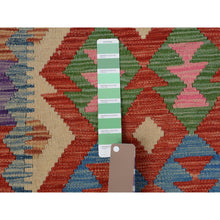 Load image into Gallery viewer, 2&#39;9&quot;x3&#39;8&quot; Colorful Reversible Afghan Kilim Flat weave Pure Wool Hand Woven Oriental Rug FWR345084