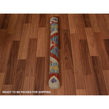 Load image into Gallery viewer, 2&#39;9&quot;x3&#39;8&quot; Colorful Reversible Afghan Kilim Flat weave Pure Wool Hand Woven Oriental Rug FWR345084