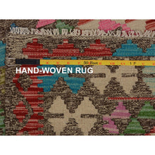 Load image into Gallery viewer, 2&#39;7&quot;x3&#39;7&quot; Colorful Vegetable Dyes Afghan Reversible Kilim Pure Wool Hand Woven Oriental Rug FWR345096