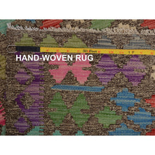 Load image into Gallery viewer, 2&#39;7&quot;x3&#39;10&quot; Afghan Reversible Kilim Vegetable Dyes Pure Wool Hand Woven Oriental Rug FWR345102