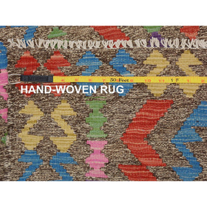 2'8"x3'8" Colorful Reversible Afghan Kilim Flat weave Pure Wool Hand Woven Oriental Rug FWR345264
