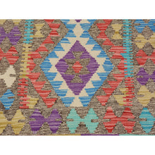 Load image into Gallery viewer, 2&#39;8&quot;x3&#39;10&quot; Colorful Reversible Afghan Kilim Flat weave Pure Wool Hand Woven Oriental Rug FWR345270