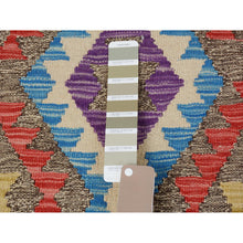 Load image into Gallery viewer, 2&#39;8&quot;x3&#39;10&quot; Colorful Reversible Afghan Kilim Flat weave Pure Wool Hand Woven Oriental Rug FWR345270