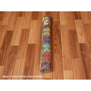 2'8"x3'10" Colorful Reversible Afghan Kilim Flat weave Pure Wool Hand Woven Oriental Rug FWR345270