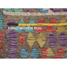 Load image into Gallery viewer, 2&#39;8&quot;x3&#39;10&quot; Colorful Reversible Afghan Kilim Flat weave Pure Wool Hand Woven Oriental Rug FWR345270