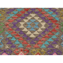 Load image into Gallery viewer, 3&#39;x4&#39;3&quot; Colorful Reversible Geometric Design Afghan Kilim Flat Weave Pure Wool Hand Woven Oriental Rug FWR345276
