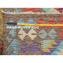 Load image into Gallery viewer, 3&#39;x4&#39; Colorful Reversible Geometric Design Afghan Kilim Flat Weave Pure Wool Hand Woven Oriental Rug FWR345432
