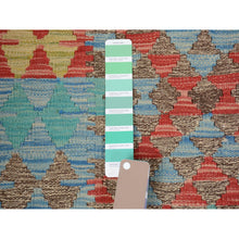 Load image into Gallery viewer, 2&#39;8&quot;x4&#39; Colorful Reversible Flat Weave Afghan Kilim Pure Wool Hand Woven Oriental Rug FWR345444