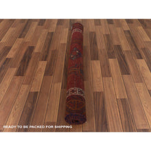 Load image into Gallery viewer, 4&#39;6&quot;x7&#39;5&quot; Vintage with Even Wear Persian Shiraz with Purple Abrash Worn Down Distressed Hand Knotted Clean Oriental Rug FWR346536