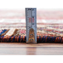 Load image into Gallery viewer, 4&#39;6&quot;x7&#39;5&quot; Vintage with Even Wear Persian Shiraz with Purple Abrash Worn Down Distressed Hand Knotted Clean Oriental Rug FWR346536