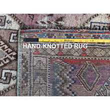 Load image into Gallery viewer, 4&#39;9&quot;x7&#39;2&quot; Pink Hand Knotted Persian Shiraz Bohemian Cropped Thin Vintage Clean Organic Wool Oriental Rug FWR347022