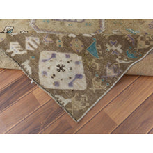 Load image into Gallery viewer, 6&#39;1&quot;x9&#39; Bohemian Persian Shiraz Pure Wool Beige Semi Antique Distressed Hand Knotted Clean Oriental Rug FWR347538