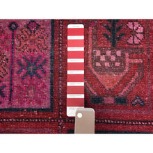 Load image into Gallery viewer, 4&#39;x6&#39;10&quot; Semi Antique Red Persian Bakhtiari With Golden Panel Design Clean Sheared Low Organic Wool Hand Knotted Oriental Rug FWR347796