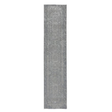 Load image into Gallery viewer, 2&#39;5&quot;X12&#39;2&quot; Gray Fine jacquard Hand Loomed Modern Wool And Art Silk Runner Oriental Rug FWR348006