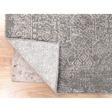 Load image into Gallery viewer, 2&#39;5&quot;X12&#39;2&quot; Gray Fine jacquard Hand Loomed Modern Wool And Art Silk Runner Oriental Rug FWR348006