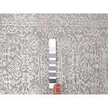 Load image into Gallery viewer, 2&#39;5&quot;X12&#39;2&quot; Gray Fine jacquard Hand Loomed Modern Wool And Art Silk Runner Oriental Rug FWR348006