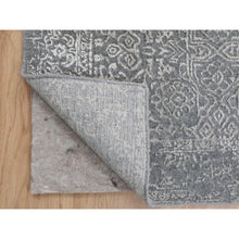 Load image into Gallery viewer, 2&#39;5&quot;X12&#39;1&quot; Gray Fine jacquard Hand Loomed Modern Wool And Art Silk Runner Oriental Rug FWR348018