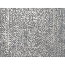 Load image into Gallery viewer, 2&#39;5&quot;X12&#39;1&quot; Gray Fine jacquard Hand Loomed Modern Wool And Art Silk Runner Oriental Rug FWR348018