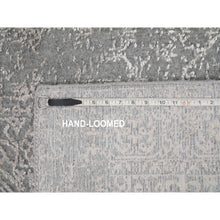 Load image into Gallery viewer, 2&#39;5&quot;X12&#39;1&quot; Gray Fine jacquard Hand Loomed Modern Wool And Art Silk Runner Oriental Rug FWR348018