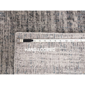 2'5"x7'10" Gray Fine jacquard Hand Loomed Modern Wool and Art Silk Runner Oriental Rug FWR348060